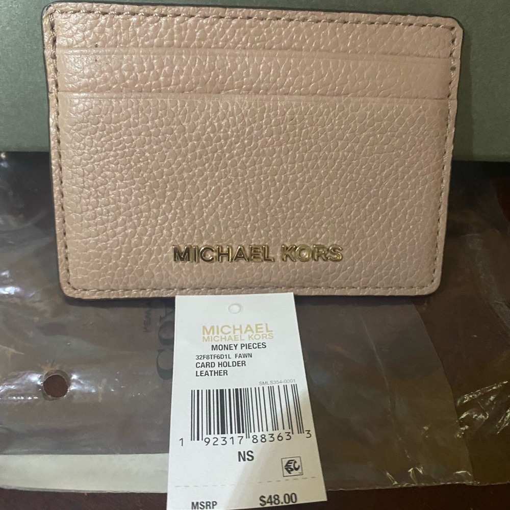 💯%AUTHENTIC Michael Kors Leather Card Case Holder